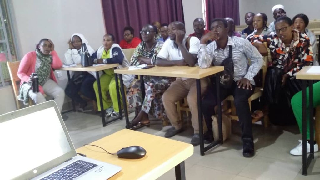 A training session in a classroom