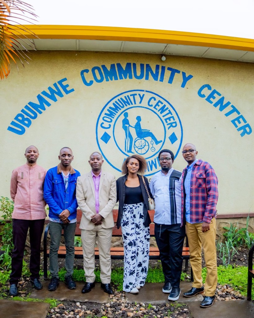 Me Habanabakize Daniel and colleagues at Ubumwe Community Center