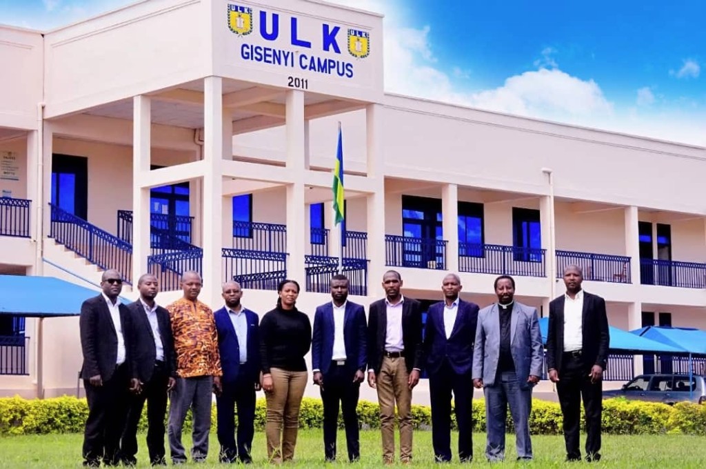 Me Habanabakize Daniel with colleagues at ULK Gisenyi Campus
